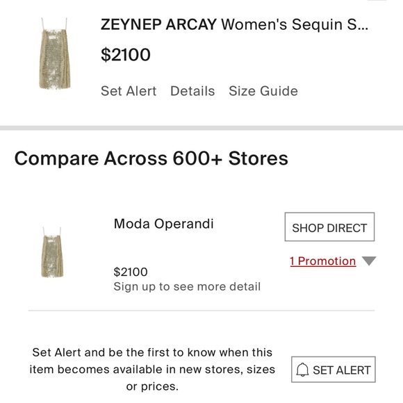 Zeynep Arcay gold sequin mini dress - Picture 2 of 7